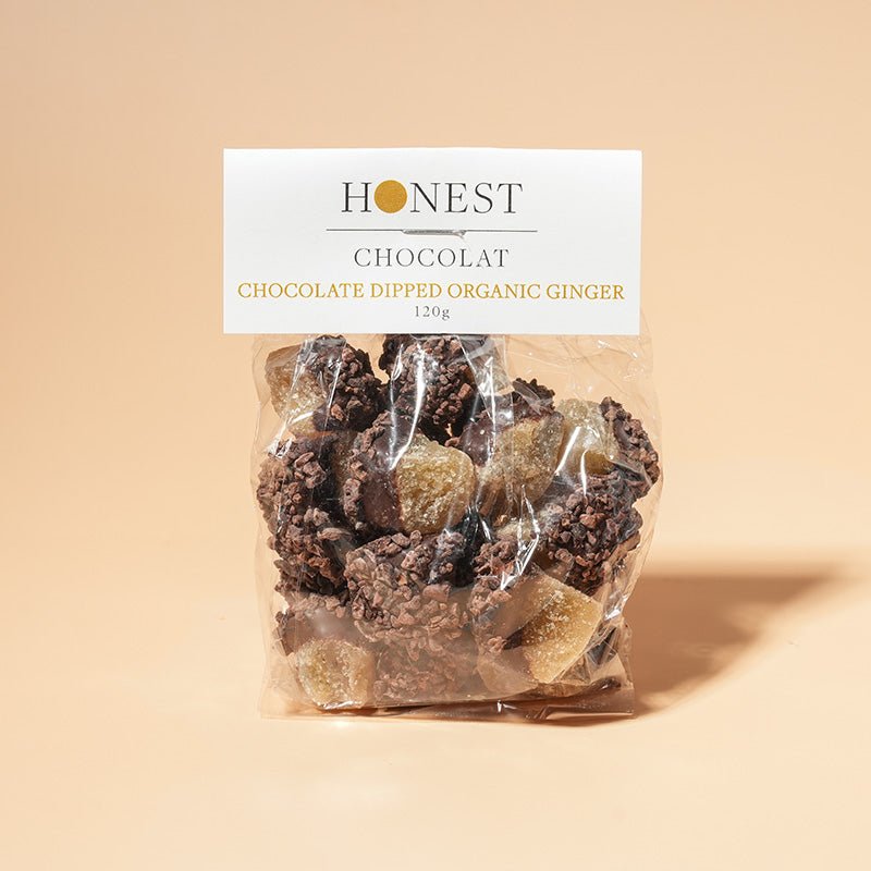 Chocolate Dipped Organic Ginger - Honest Chocolat