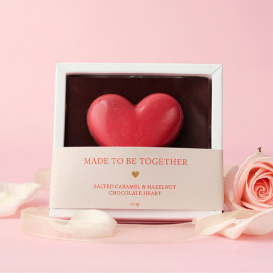 Salted Caramel and Hazelnut Chocolate Heart
