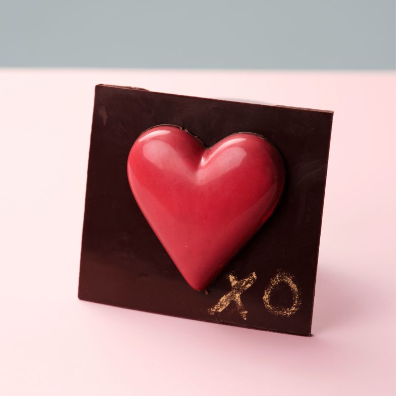 Salted Caramel and Hazelnut Chocolate Heart