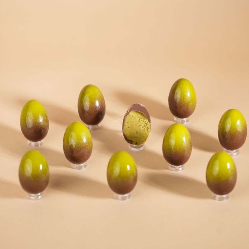 Pistachio Milk Chocolate Easter Eggs – 9 Piece Gift Box