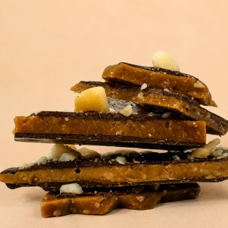 Macadamia Toffee with Dark Chocolate