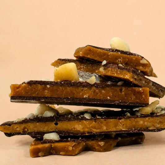 Macadamia Toffee with Dark Chocolate