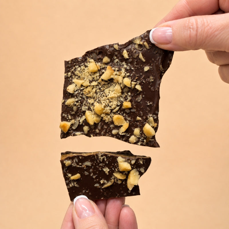 Macadamia Toffee with Dark Chocolate