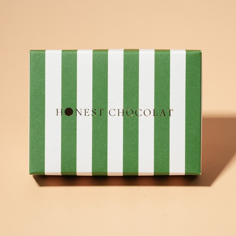Green box of 6 chocolate bonbons