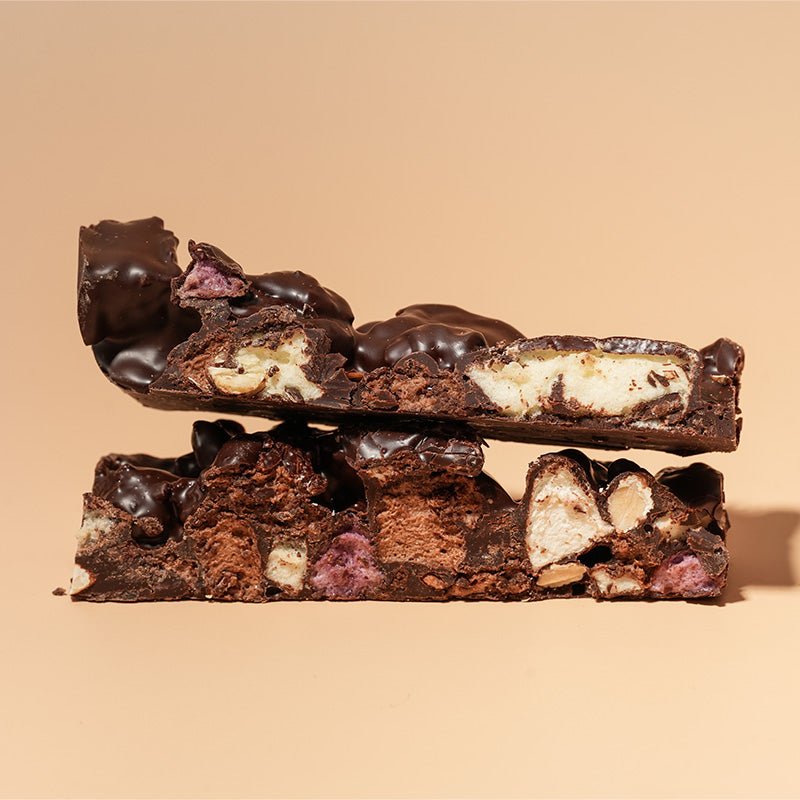 Rocky road closeup view