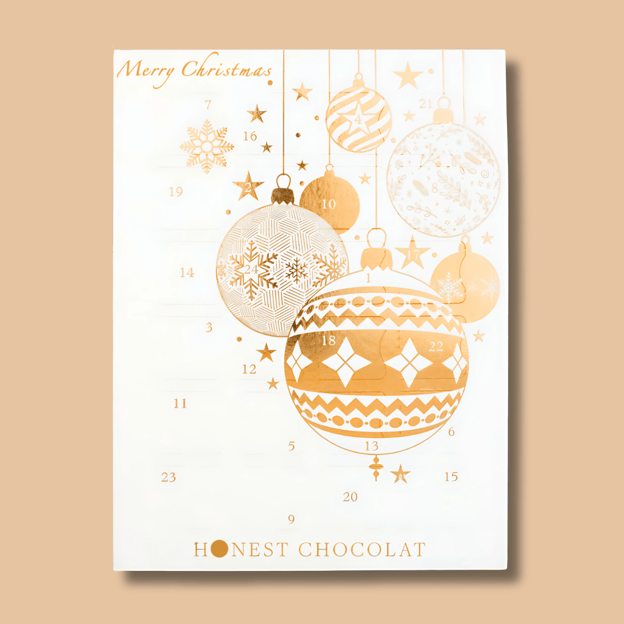 Pre - Order: 24 Days of Christmas Advent Calendar (White & Bronze)