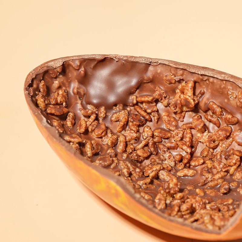 Volcano - Milk Chocolate Easter Egg with Hazelnut Praline & Crispy Rice