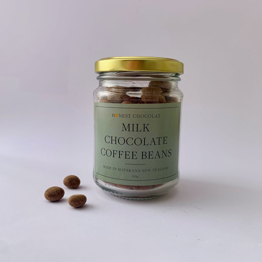 Milk Chocolate Coffee Beans Jar