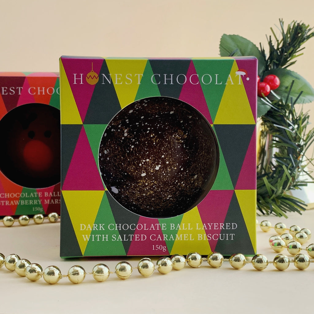 Starry Night Dark Chocolate Christmas Ball