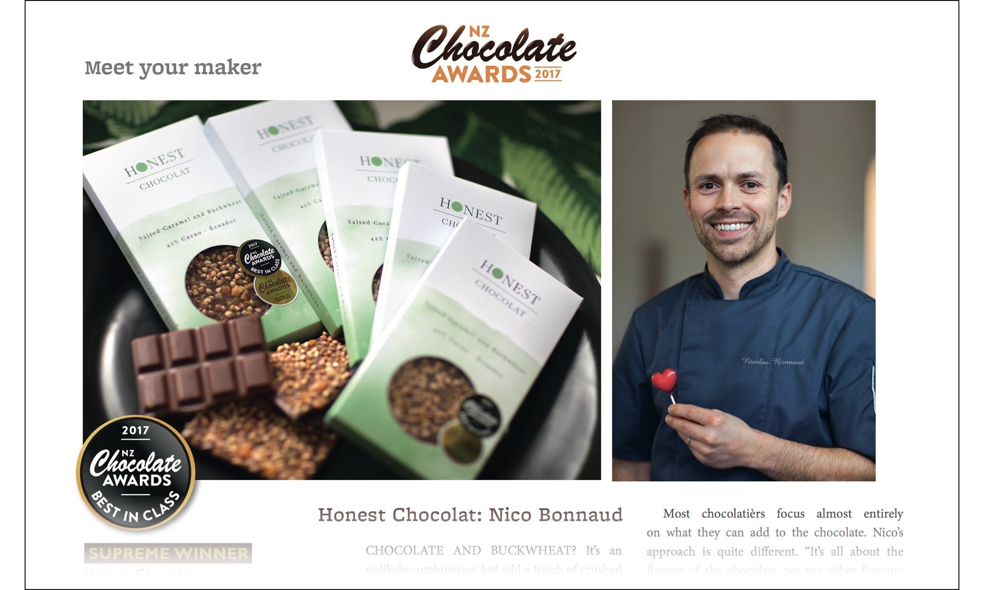 Article about Honest Chocolat